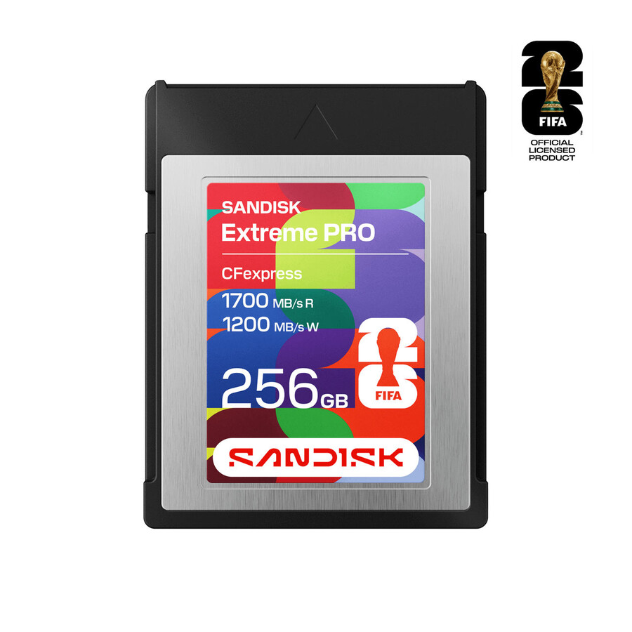 tarjeta sandisk cfexpress tipo b de 256 gb edición copa mundial de la fifa 2026 sandisk