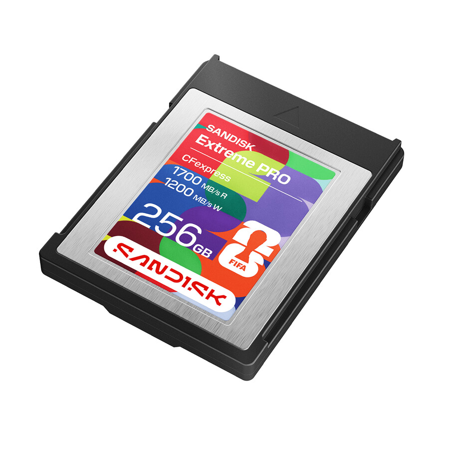 tarjeta sandisk cfexpress tipo b de 256 gb edición copa mundial de la fifa 2026 sandisk